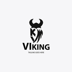 V King logo design template. Vector illustration