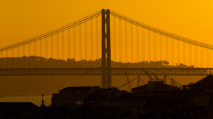 Lissabon, Portugal, Haengebruecke, Ponte 25 de Abril < english> Lisbon, Portugal, suspension bridge, Ponte 25 de Abril