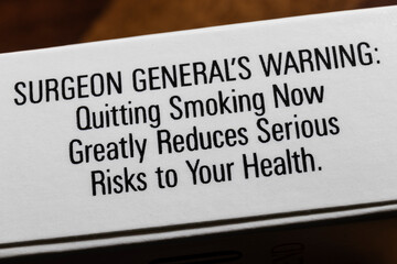 Surgeon General's Warning: Quitting Smoking Now Greatly Reduces Serious Risks to Your Health.