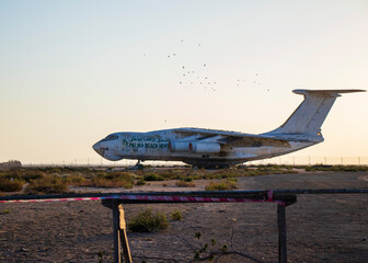 Abandoned IL76 airplan in emirate of Umm Al Quain, believed to be used by notorious arms dealer Viktor Bout for smuggle the arms. UAE