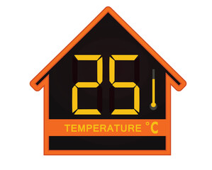 Home temperature icon. vector illustration