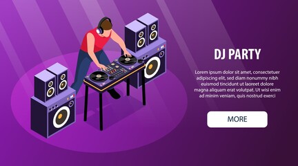 Party DJ Horizontal Banner