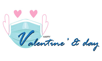 Valentine's day concept background. Protect love by heart.vector