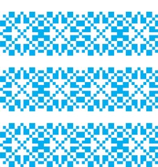 Ice Blue Christmas Snowflakes Fair Isle Seamless Pattern Background