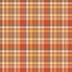Plaid seamless pattern. Vector background of textile ornament. Flat fabric design.
