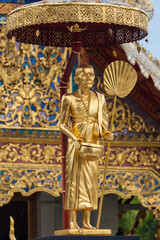 Fototapeta premium Kruba Srivichai Monument at Wat Phra Singh, Chiang Mai