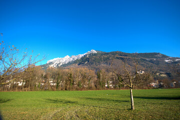 Vaduzer Landschaft in Liechtenstein 16.12.2020