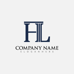Letter HL Professional logo design. Easy to use on various types of business and company. 