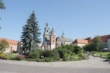 Fototapeta na wymiar courtyard of wawel castle in krakow, poland