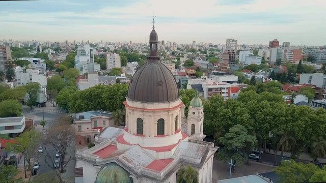 Aerial view of a dome in the Devoto neighborhood. Buenos Aires. Argentina.