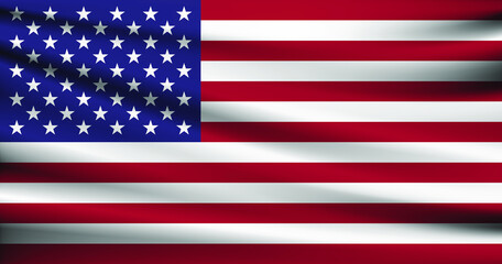 vector waving flag of USA