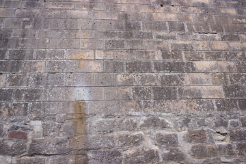 Ancient defensive stone walls of the castle