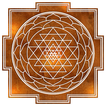 sriyantra shakti hold support geometry hinduism tantrism