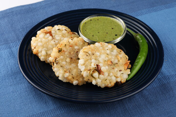 Sabudana vada or fried sago, Indian food for fast