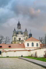Fototapeta na wymiar Pazaislis Monastery and the Church of the Visitation form the largest monastery complex in Lithuania