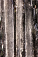 Blue Ridge Parkway – Extreme closeup of icicles surface patterns