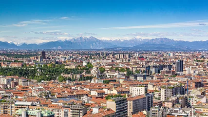 Fototapete View on Brianza and the Lombard Prealps from the center of Milan © Restuccia Giancarlo