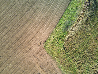 Geometries of nature and man. View from above.