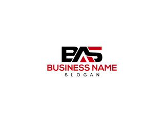 BAS Letter Logo, bas logo image vector stock - obrazy, fototapety, plakaty