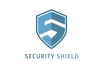 Letter S creative security shield logo