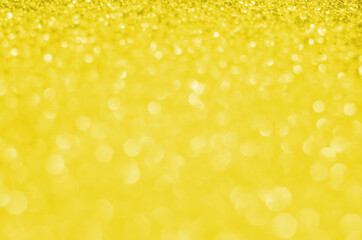 Illuminating Pantone Color Of The Year 2021. Abstract festive bokeh background with shining defocus...