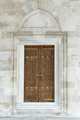 old wooden door in a wall