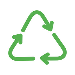 recicling arrows on a white background