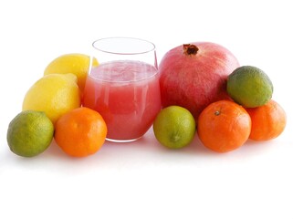 juicy various multicolor tropical fruits