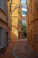 Fototapeta na wymiar Vieille ville de Monaco sur le Rocher sur la Côte d'Azur