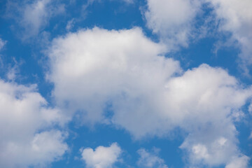 The Sky Is Blue With Lush Clouds Summer Spring Autumn Winter 
