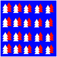Obraz premium vector illustrations of Christmas trees, spruces, conifers, pine needles, children's illustration, illustration for a notebook, illustration for a passport cover, an image for printing on a poster, an