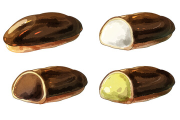 エクレア　水彩風