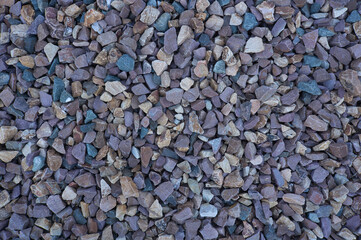 Natural stone. Colorful pebbles on the beach
