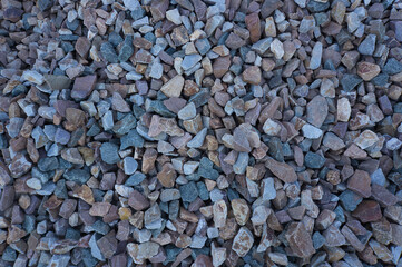 Natural stone. Colorful pebbles on the beach