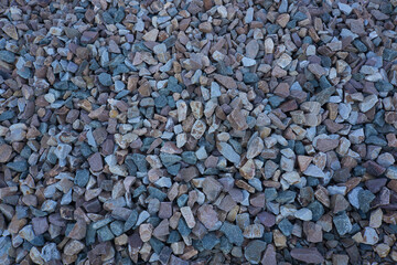 Natural stone. Colorful pebbles on the beach
