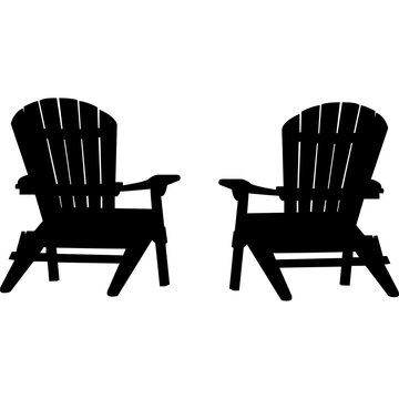 Adirondack chairs Silhouette Vector