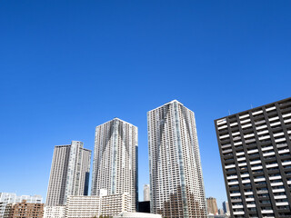 Fototapeta premium 臨海エリアのタワーマンション群