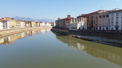 Fototapeta premium Aussicht von der Ponte Solferino in Pisa