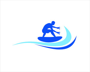 surf icon, vector art.