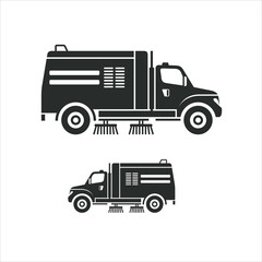 sweeping truck icon collections.