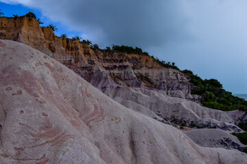 Textura de rocha de falésia