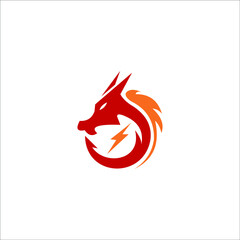 logo dragon fire animal wing icon templet vector tattoo