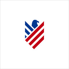 logo patriot emblem america falcon eagle icon templet vector templet nation 