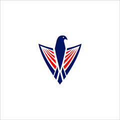 logo patriot emblem america falcon eagle icon templet vector templet nation 