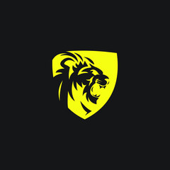 Fototapeta na wymiar logo lion animal luxuri new tattoo strong icon templet vector