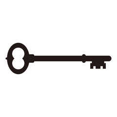 Old door key vector icon illustration sign