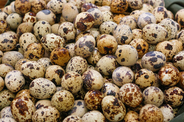Obraz premium Delicious quail eggs on sale