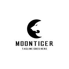 silhouette tiger Icon. head mascot Vector Modern Symbol. Company Logo Design Inspiration.