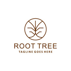 Tree Leaf Icon. root Vector Modern Symbol. Company Logo Design Inspiration.