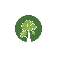 Fototapeta premium Eco brain logo template